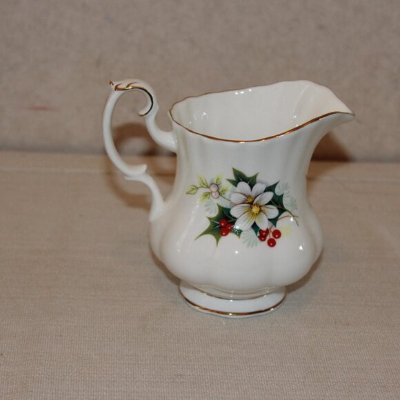 Royal Albert Poinsettia Creamer Pitcher – Beautiful Holiday Elegance - Picture 2 of 4